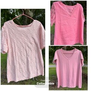 3 Pink Tops